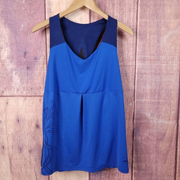 REI Blue Sleeveless Tank Top Women XL Floral - Picture 5 of 8